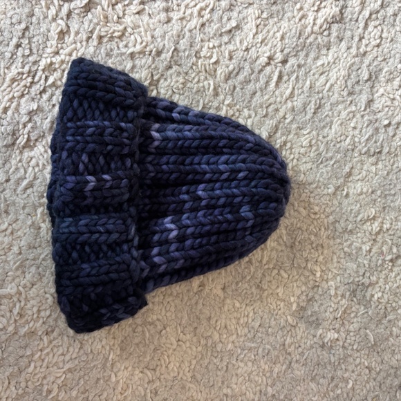 Clyde Chunky Knit Cap Hat Handmade Variated Indigo Beanie main image 5